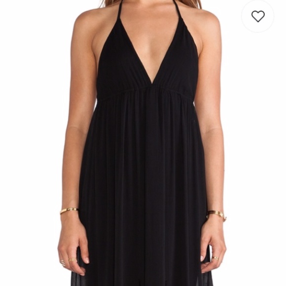 Alice & Olivia Black Halter Maxi w/Lace sz 4 - Picture 4 of 8